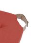 Voir la diapositive 3 : STOF Lot de 4 galettes de chaise Duo velcro 38x38 Terracotta lin