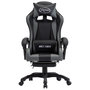 Voir la diapositive 2 : VIDAXL Fauteuil de jeux video avec repose-pied Gris et noir Similicuir
