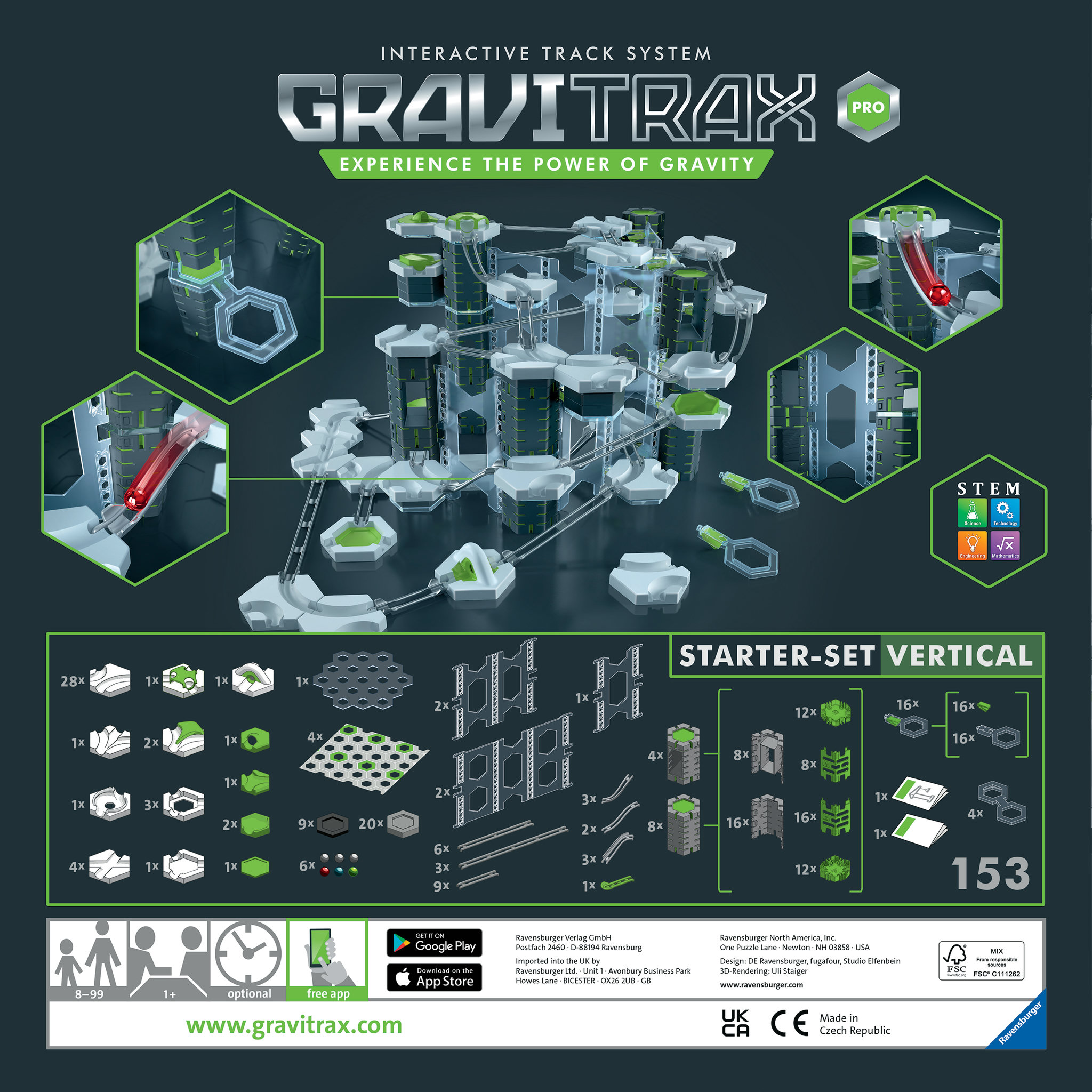Voir la diapositive 4 : RAVENSBURGER GraviTrax Pro Starter Set Vertical
