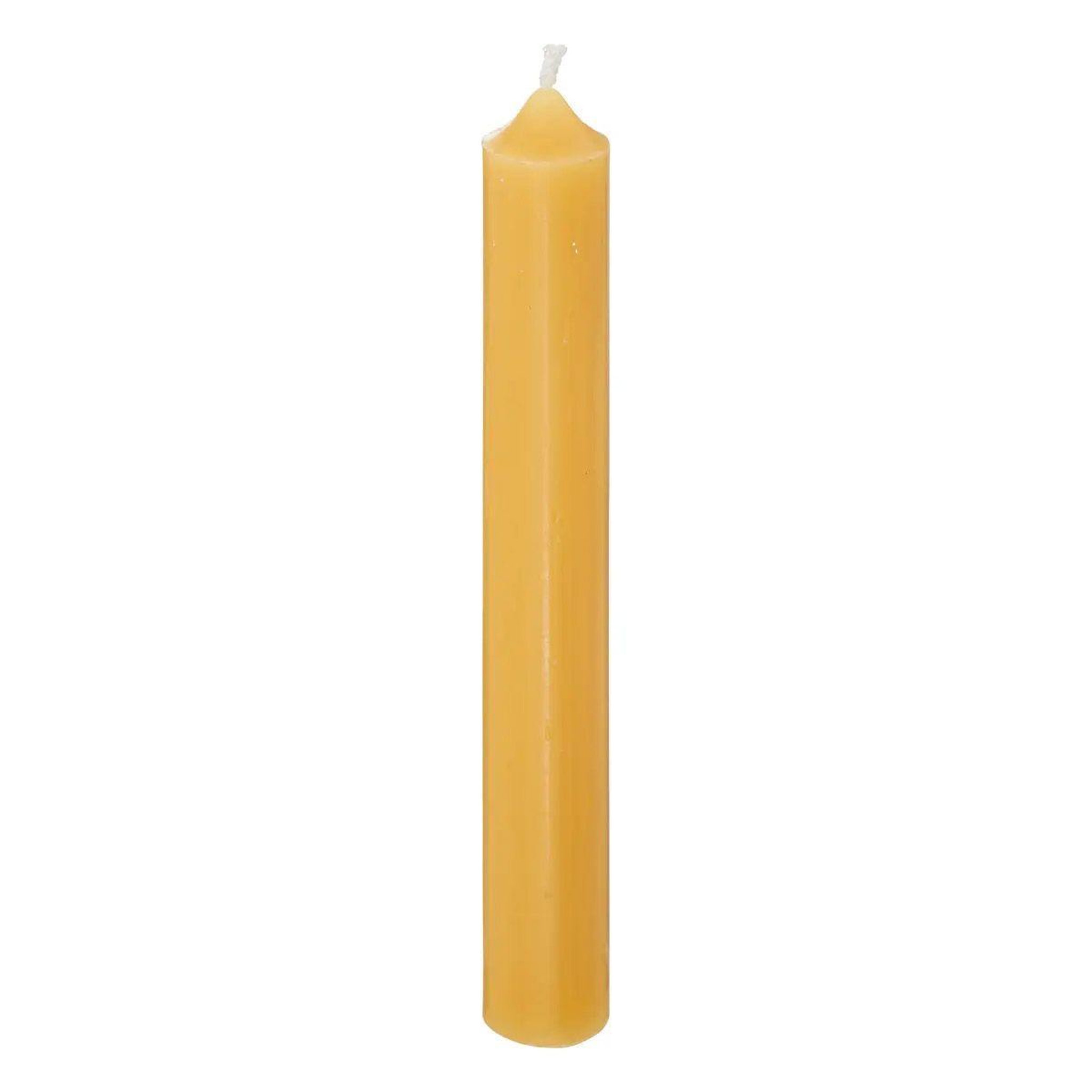Voir la diapositive 2 : COMPTOIR DE LA BOUGIE Lot de 10 bougies bâton  hugo  16cm moutarde