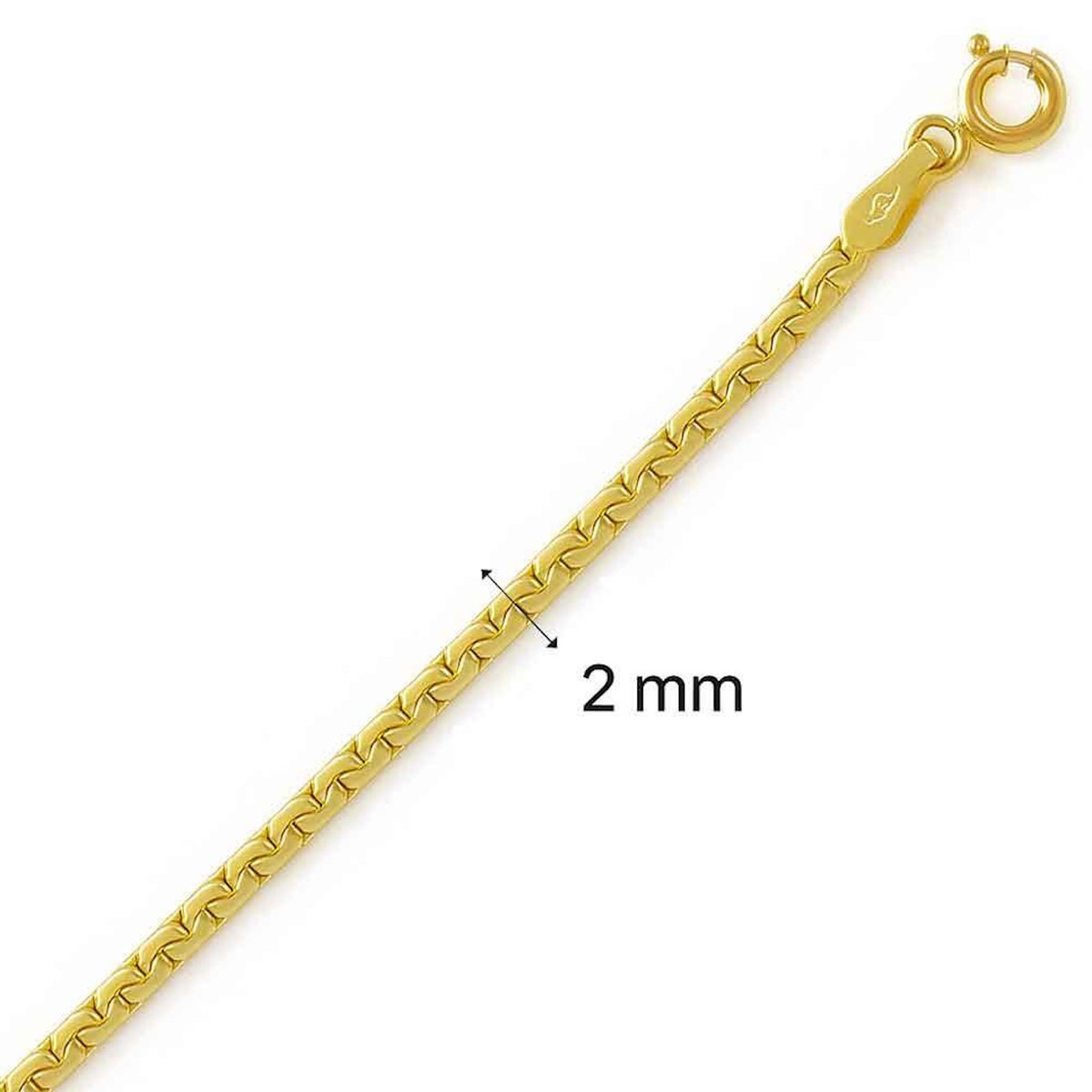 L'ATELIER D'AZUR Collier Femme Maille Haricot - Or Jaune