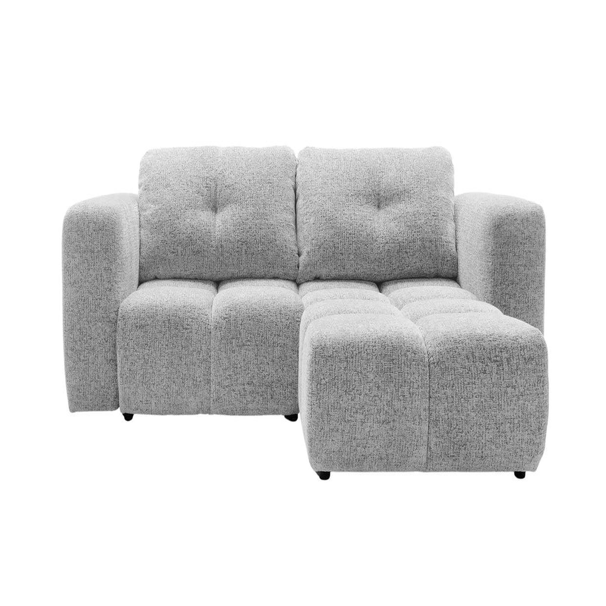 Voir la diapositive 1 : CASANOVA PARIS Romy mini - canapé d'angle convertible tissu chenille 2 places