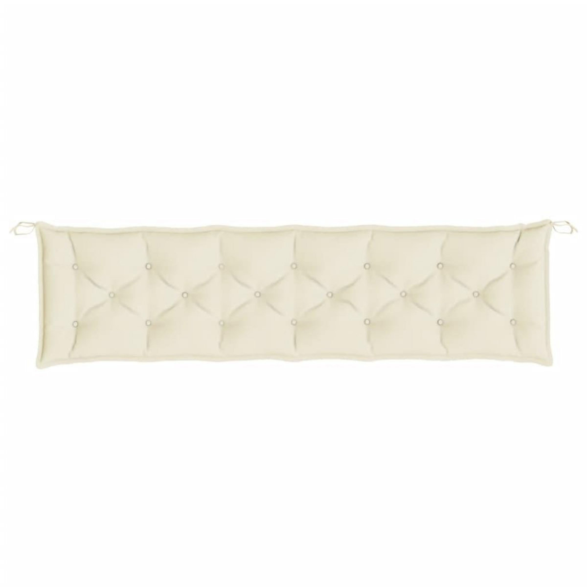 VIDAXL Coussin de banc de jardin creme 200x50x7 cm tissu oxford
