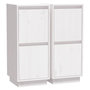 Voir la diapositive 2 : VIDAXL Buffets 2 pcs Blanc 31,5x34x75 cm Bois massif de pin