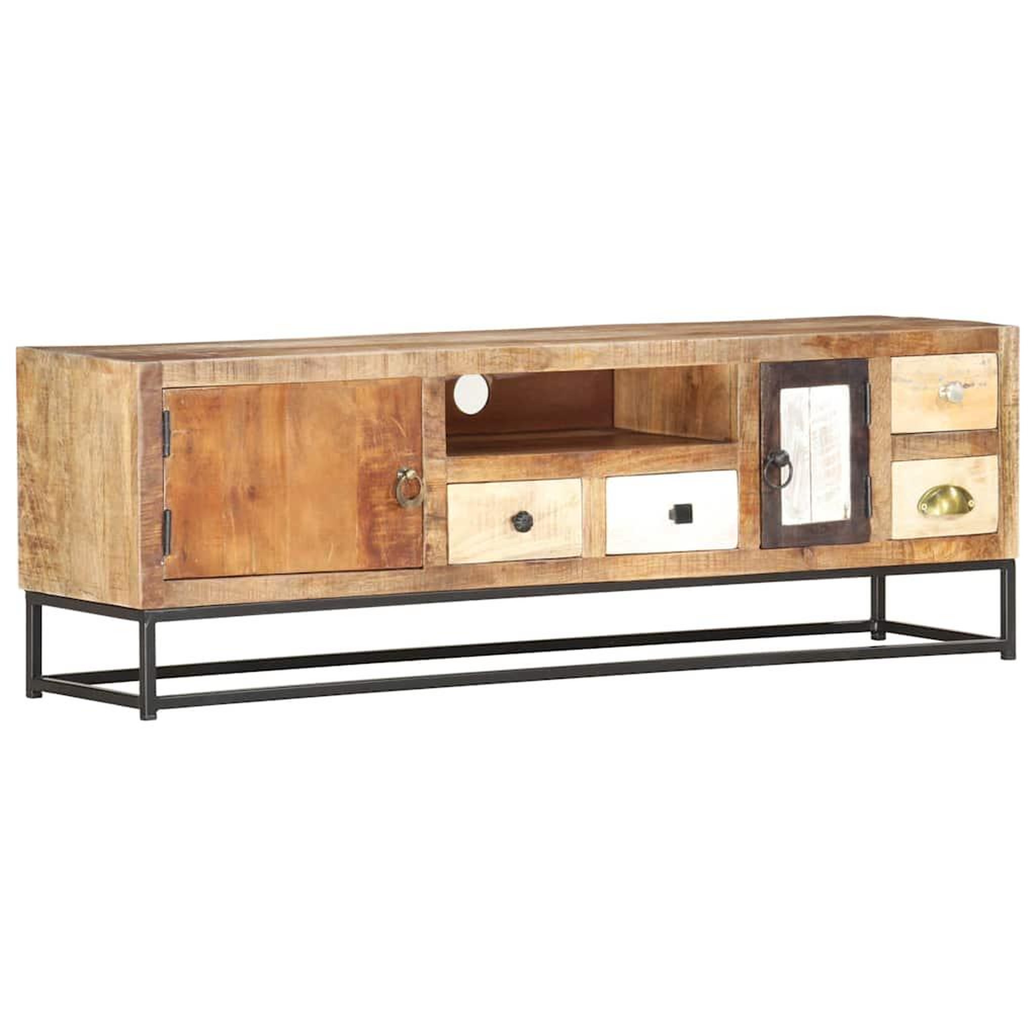 Voir la diapositive 6 : VIDAXL Meuble TV 120 x 30 x 40 cm Bois de recuperation massif
