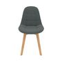 Voir la diapositive 5 : Rendez vous déco Lot de 2 chaises gris foncé et pieds en bois de hêtre - Yolo