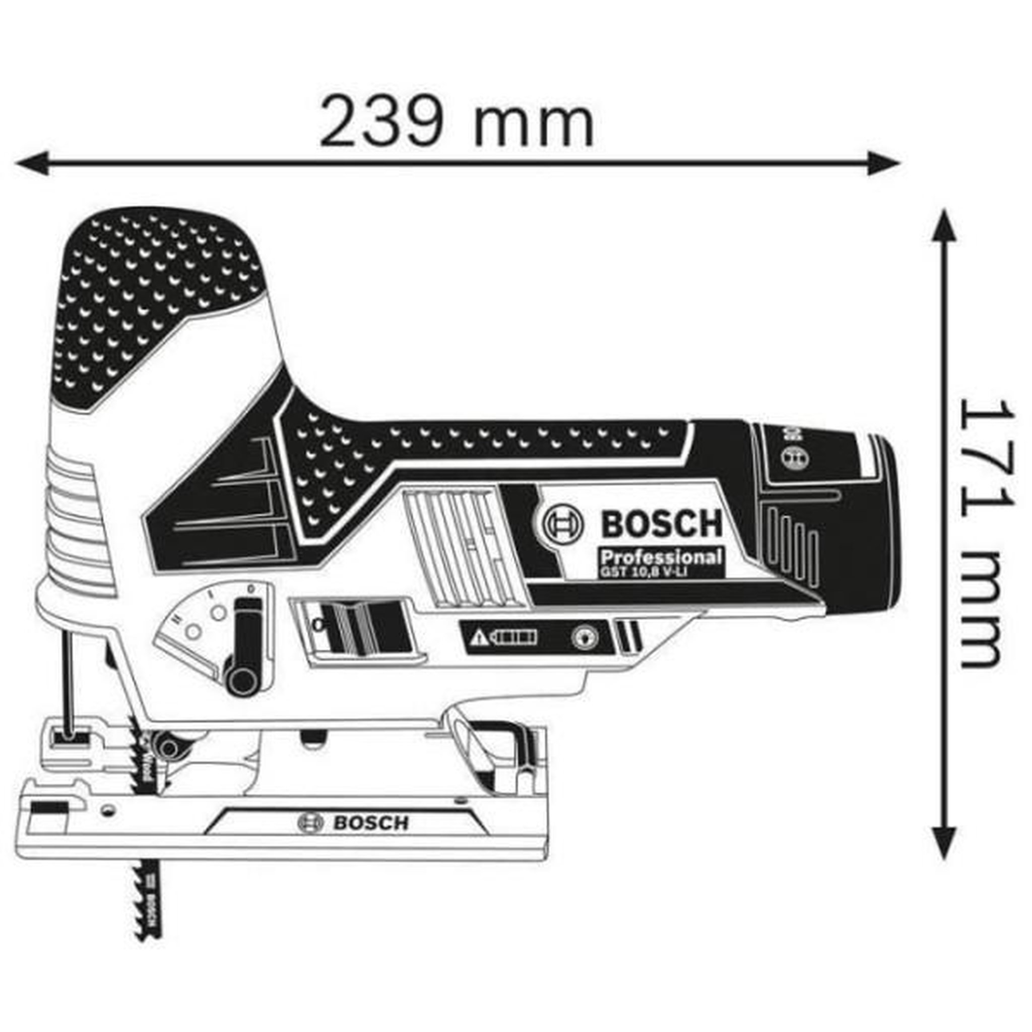 Voir la diapositive 5 : Bosch Professional Scie sauteuse Bosch Professional GST 12V-70 sans batterie - 06015A1001