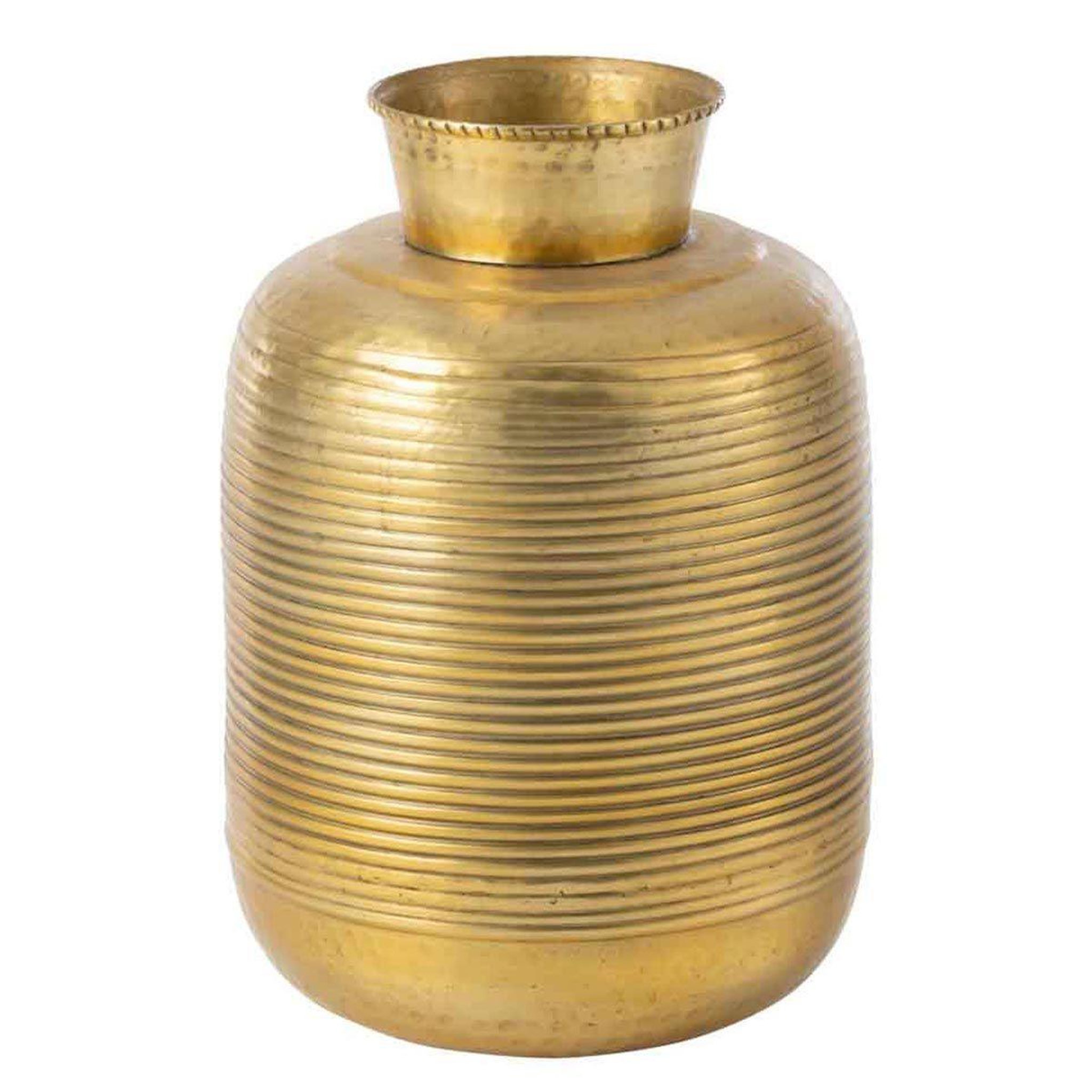 Voir la diapositive 1 : J-LINE Vase Design en Aluminium  Anneaux  45cm Or