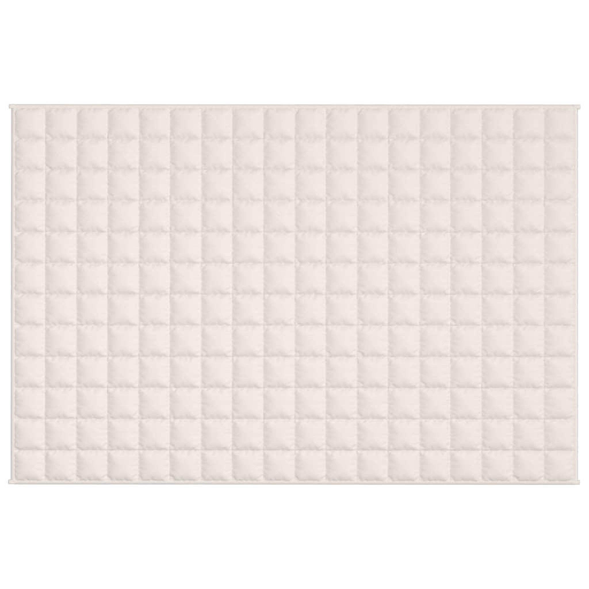Voir la diapositive 3 : VIDAXL Couverture lestee Creme clair 122x183 cm 9 kg Tissu