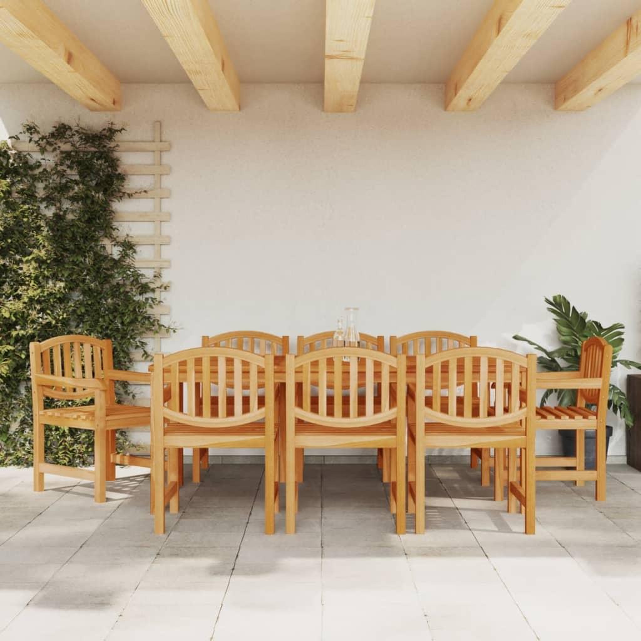 VIDAXL Chaises de jardin lot de 8 58x59x88 cm bois massif de teck