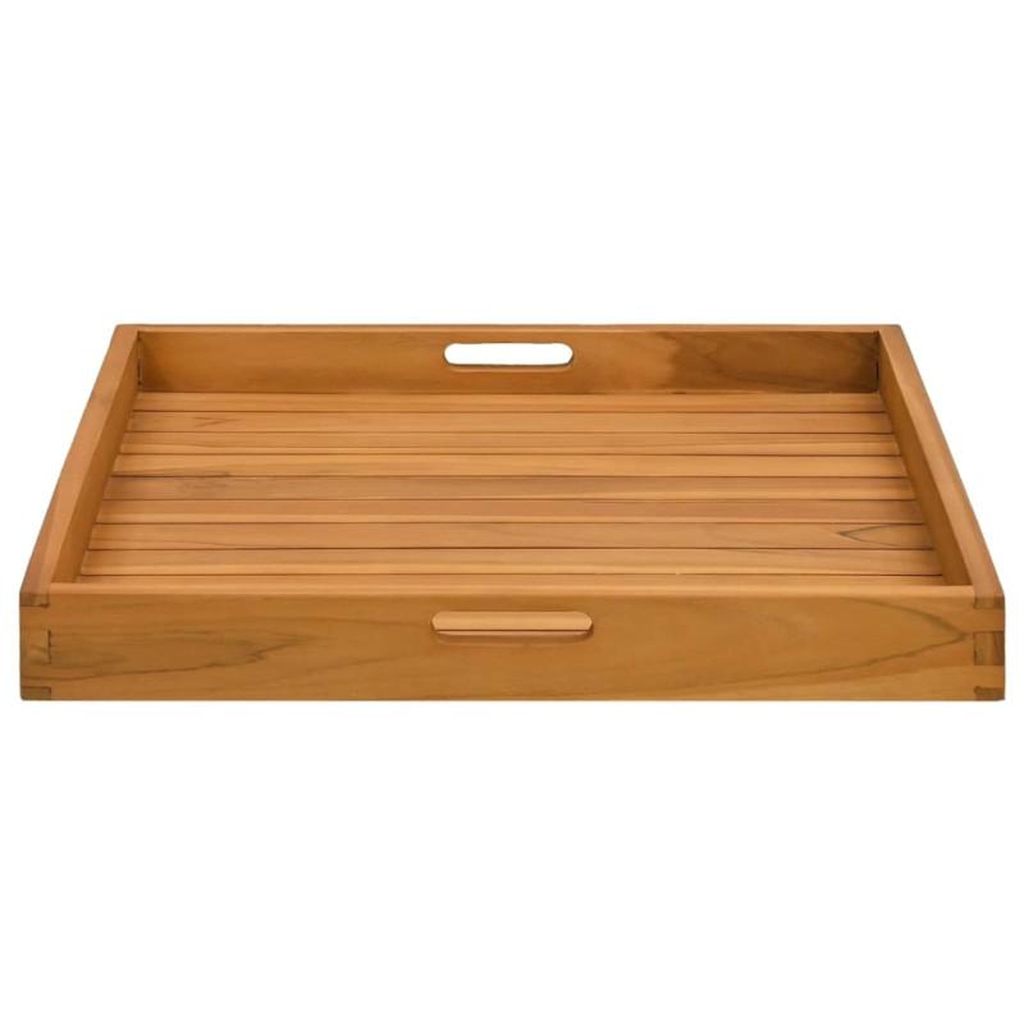 Voir la diapositive 4 : VIDAXL Plateau de service 60x60 cm Bois de teck massif