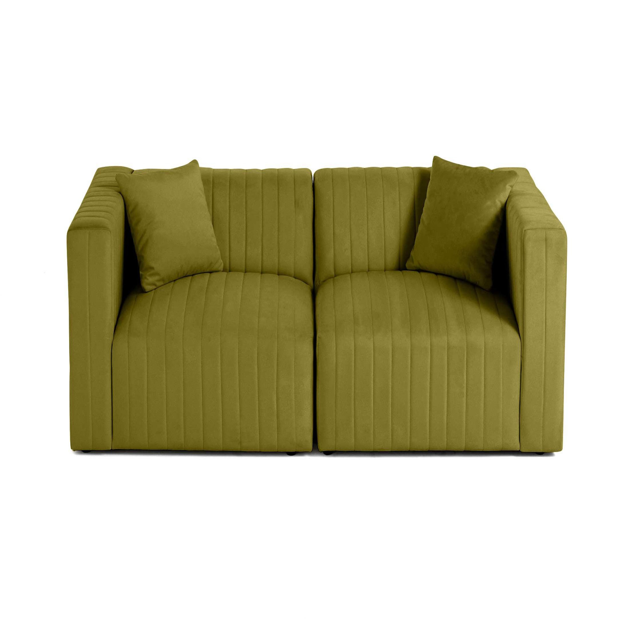 Voir la diapositive 1 : LISA DESIGN Nova - canapé modulable 2 places - en velours