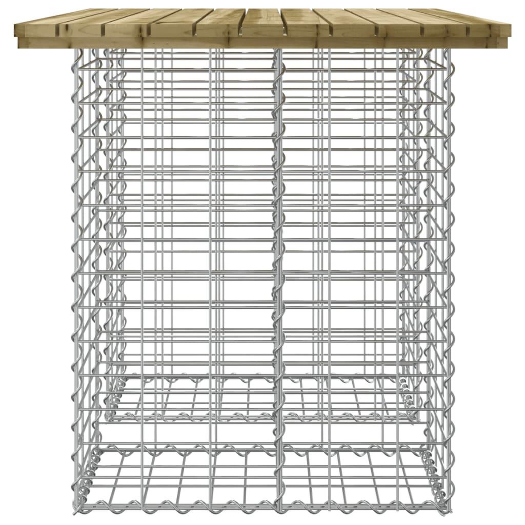 Voir la diapositive 4 : VIDAXL Banc de jardin design gabion 100x70x72 cm bois de pin impregne