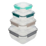 FIVE Lot de 4 Boîtes de Conservation  Klic  20cm Transparent