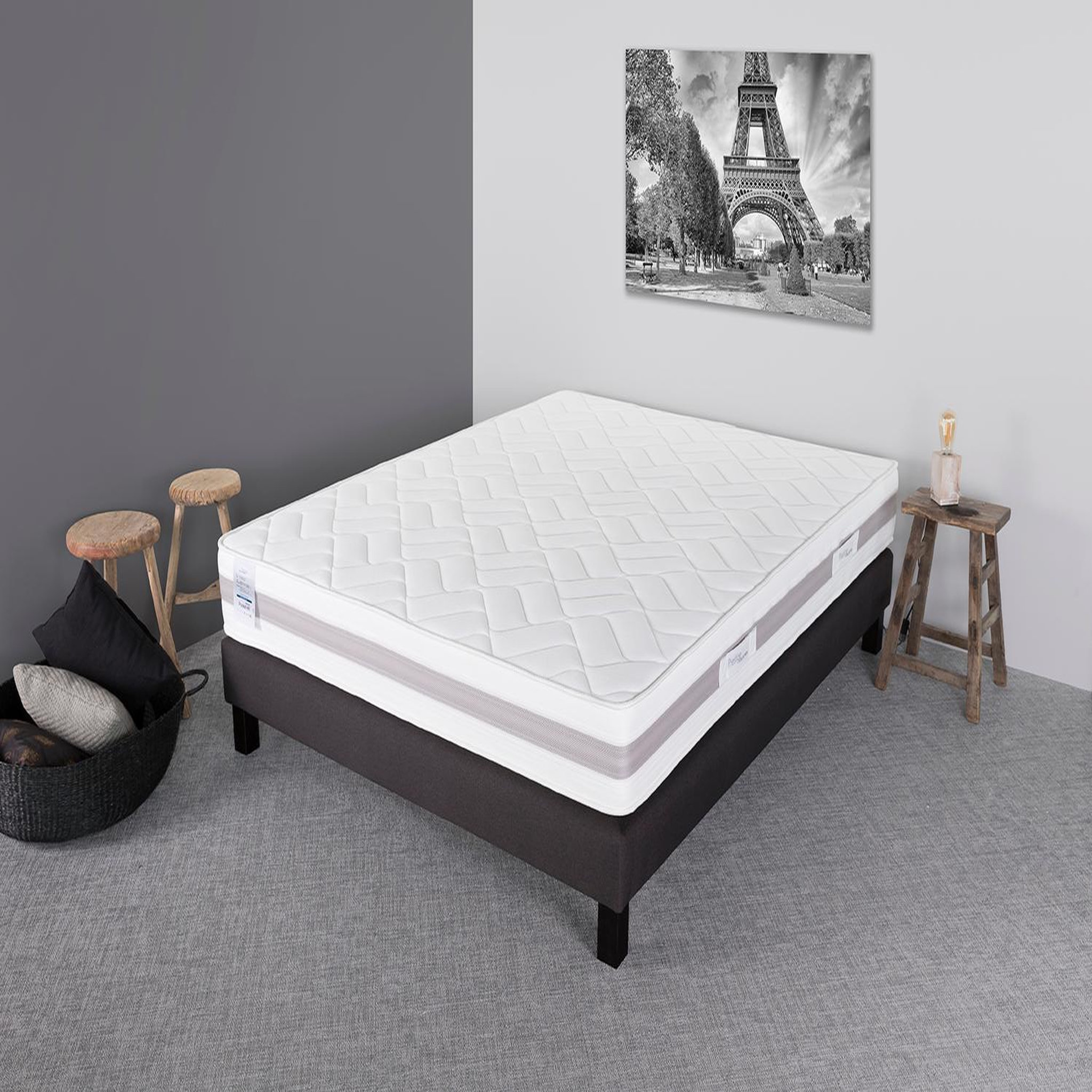 Voir la diapositive 9 : PRESTIGE Collection Matelas ressorts ensachés 160x200 cm MORPHEE