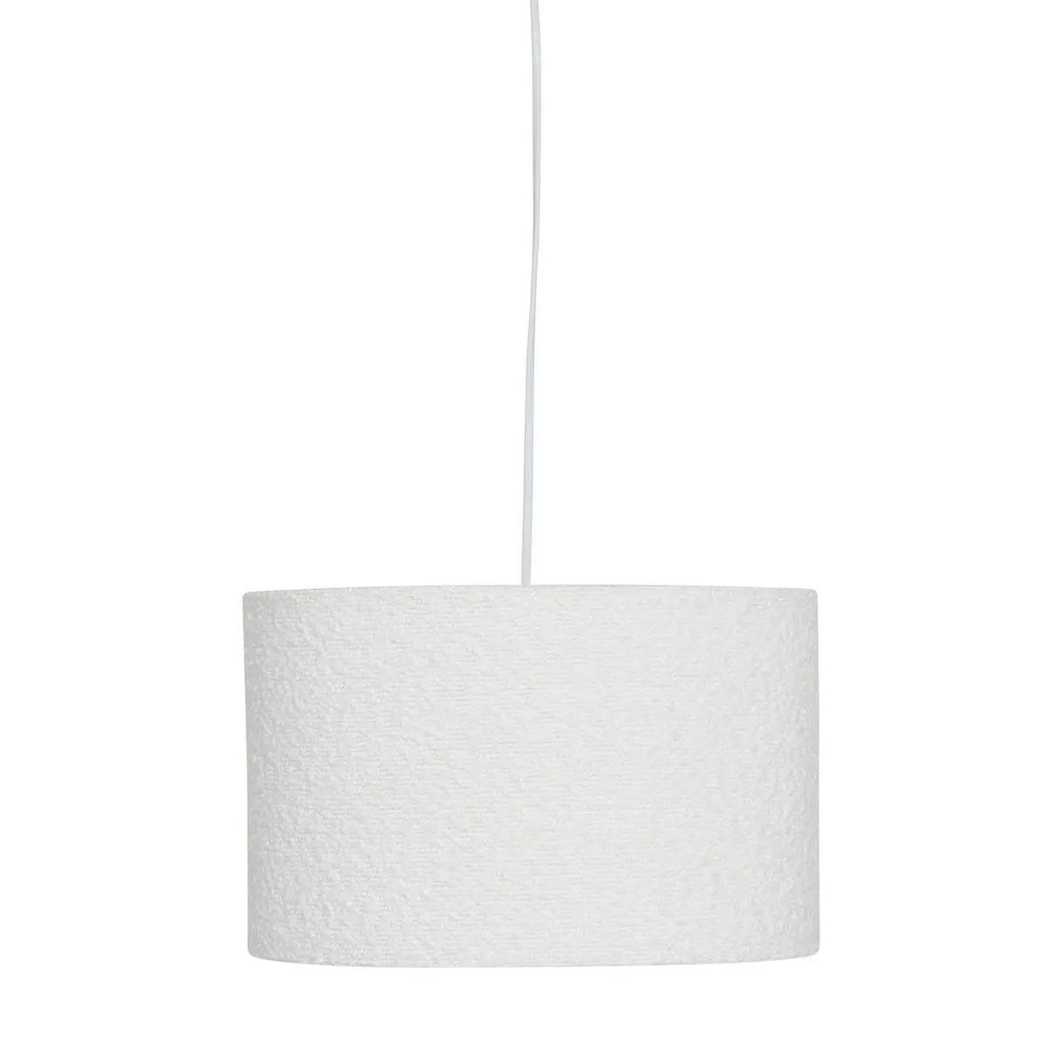 Voir la diapositive 2 : ATMOSPHERA Abat-jour en tissu bouclette  beline  30cm blanc