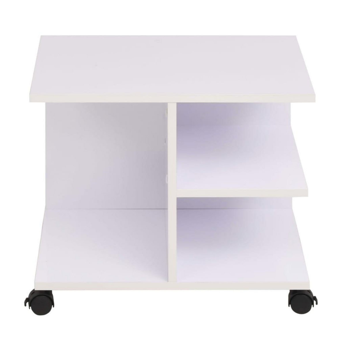 VIDAXL Etagere a roulettes 50x35x42 cm Blanc