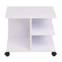 Voir la diapositive 2 : VIDAXL Etagere a roulettes 50x35x42 cm Blanc