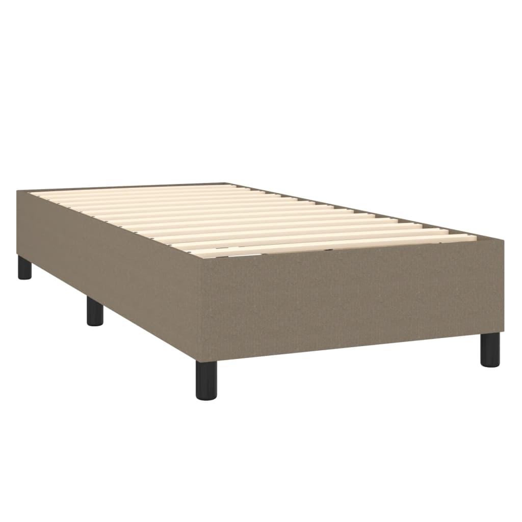Voir la diapositive 4 : VIDAXL Cadre de lit sans matelas taupe 100x200 cm tissu