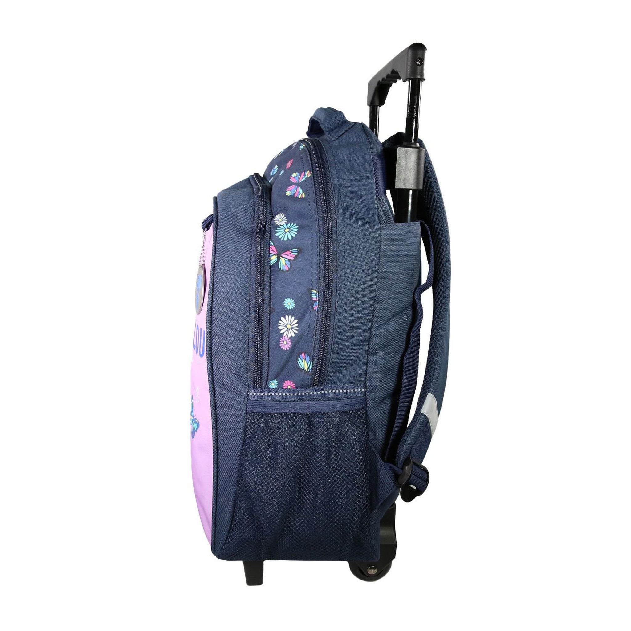 Voir la diapositive 3 : Bagtrotter BAGTROTTER Sac à dos à roulettes Lili Lou Violet