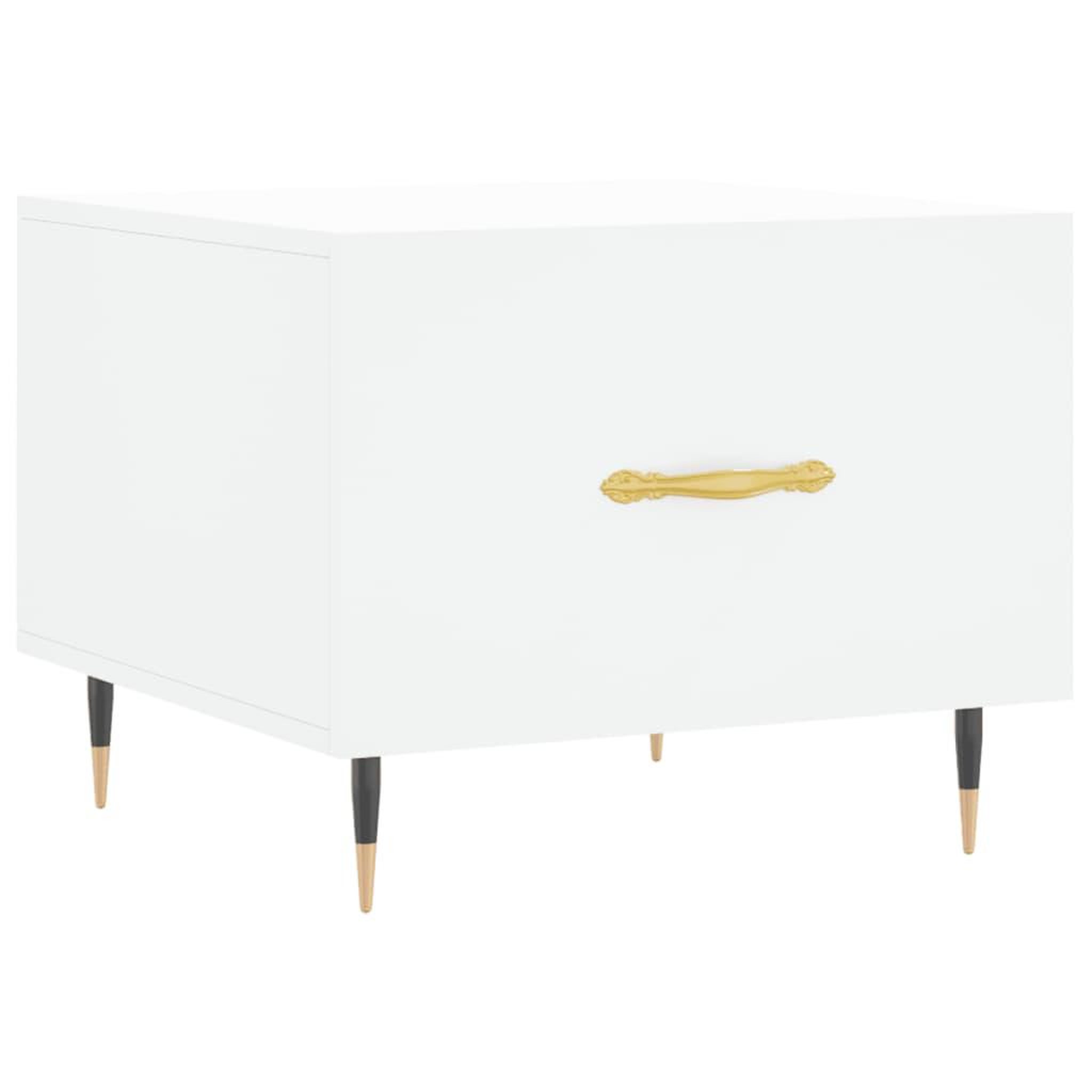 Voir la diapositive 2 : VIDAXL Table basse blanc 50x50x40 cm bois d'ingenierie