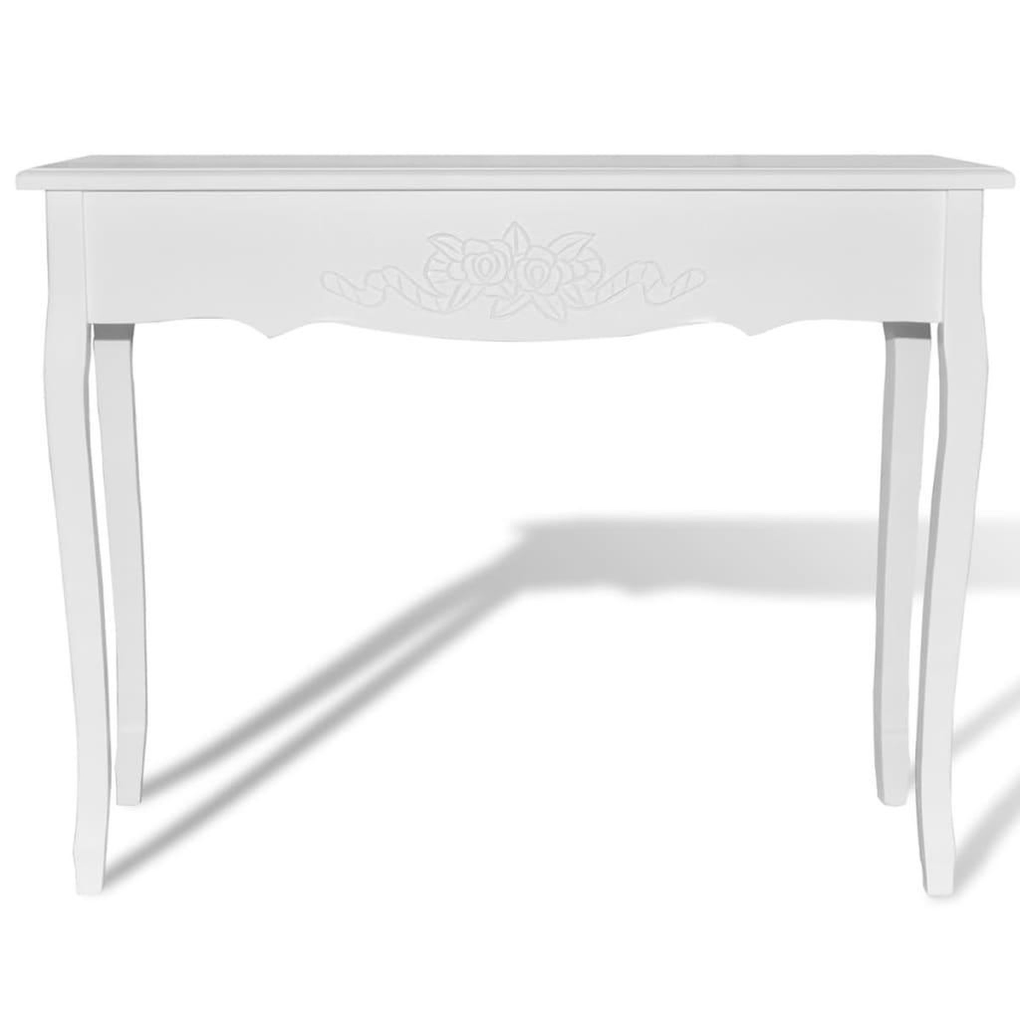 Voir la diapositive 3 : VIDAXL Table de console et coiffeuse blanc