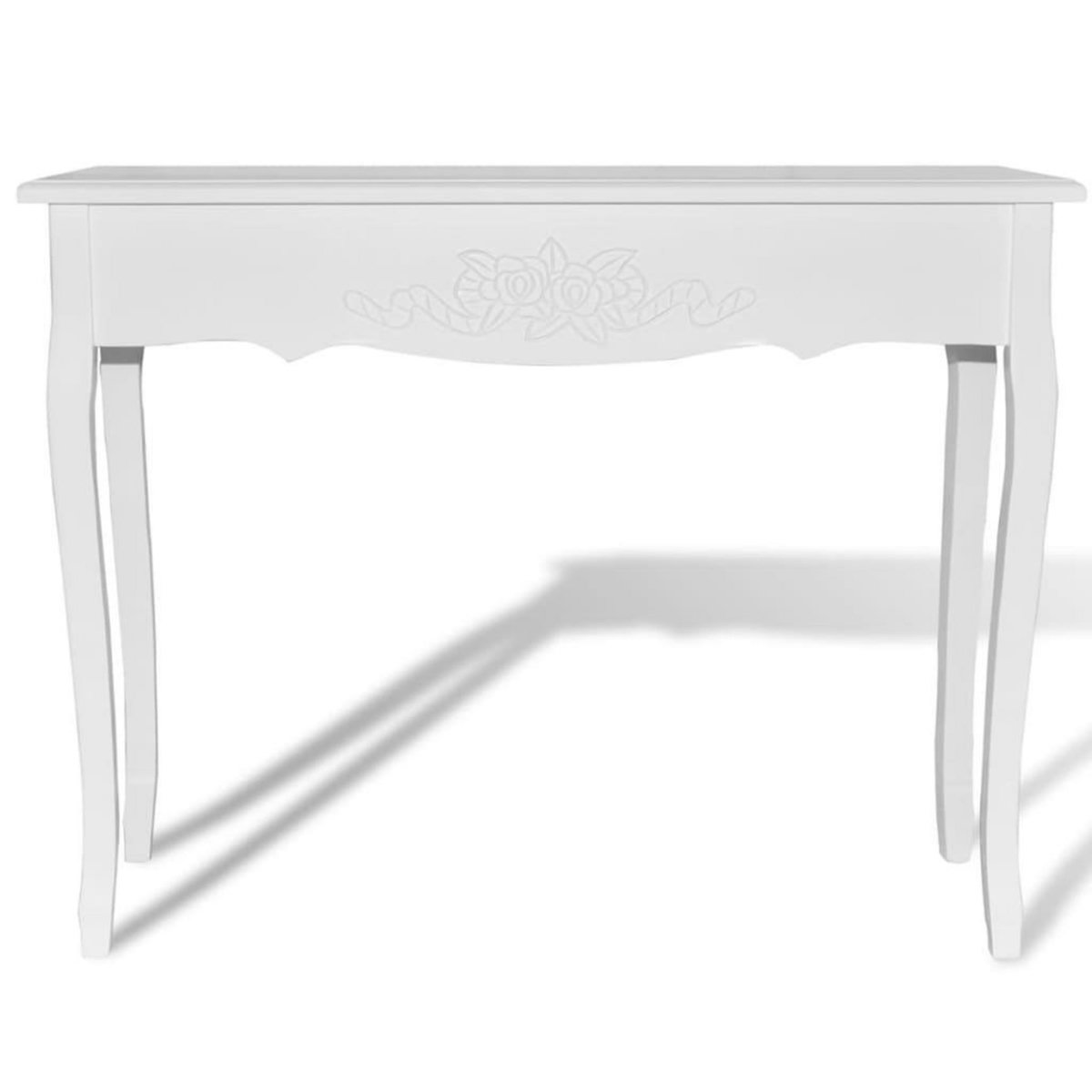 VIDAXL Table de console et coiffeuse Blanc