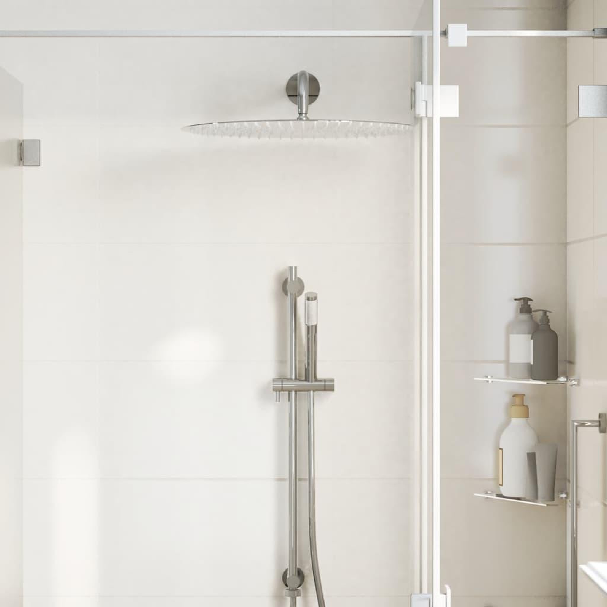 Voir la diapositive 3 : VIDAXL Pomme de douche pluie acier inoxydable 304 50 cm ronde