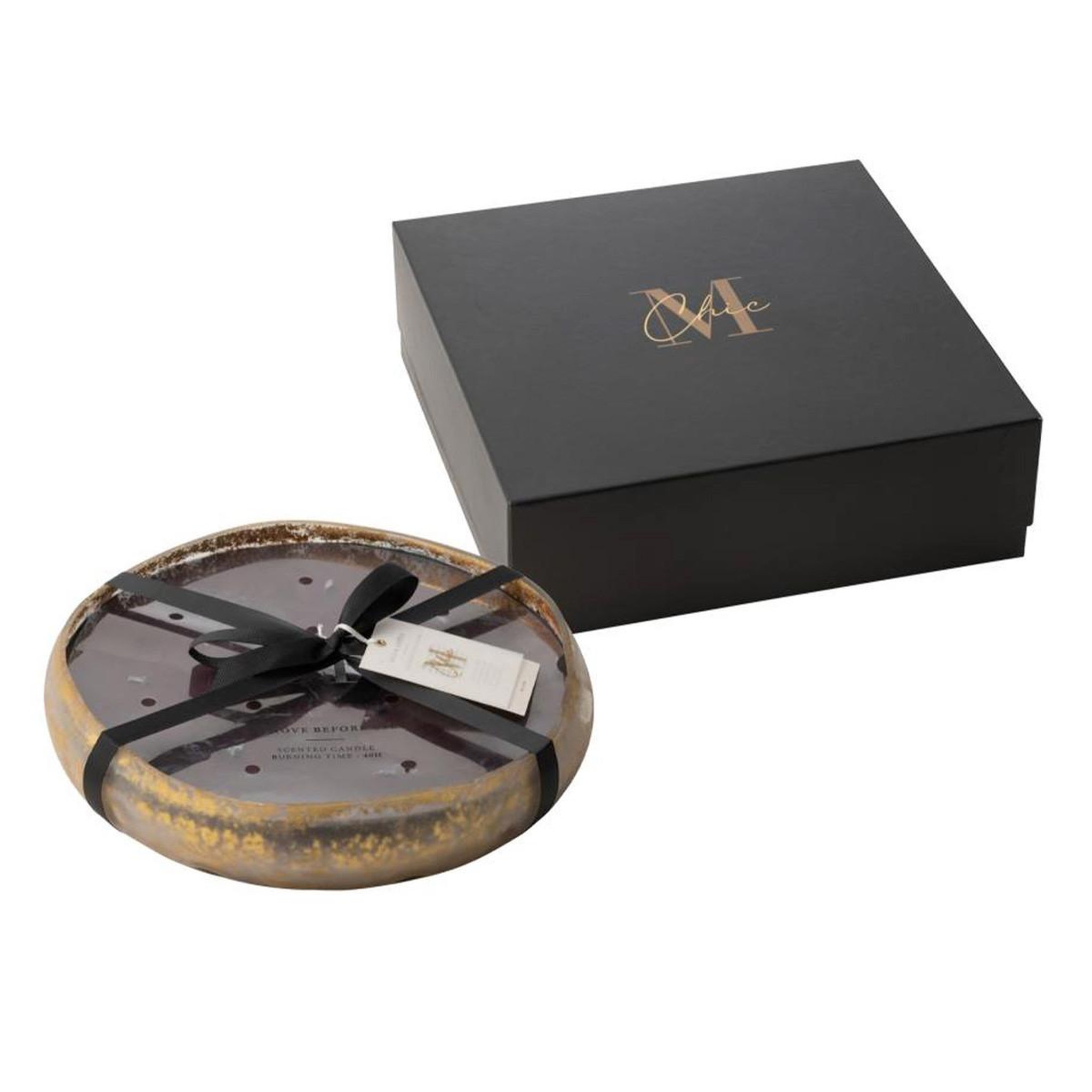 J-LINE Bougie parfumée ronde  m-chic  29cm oud & amber