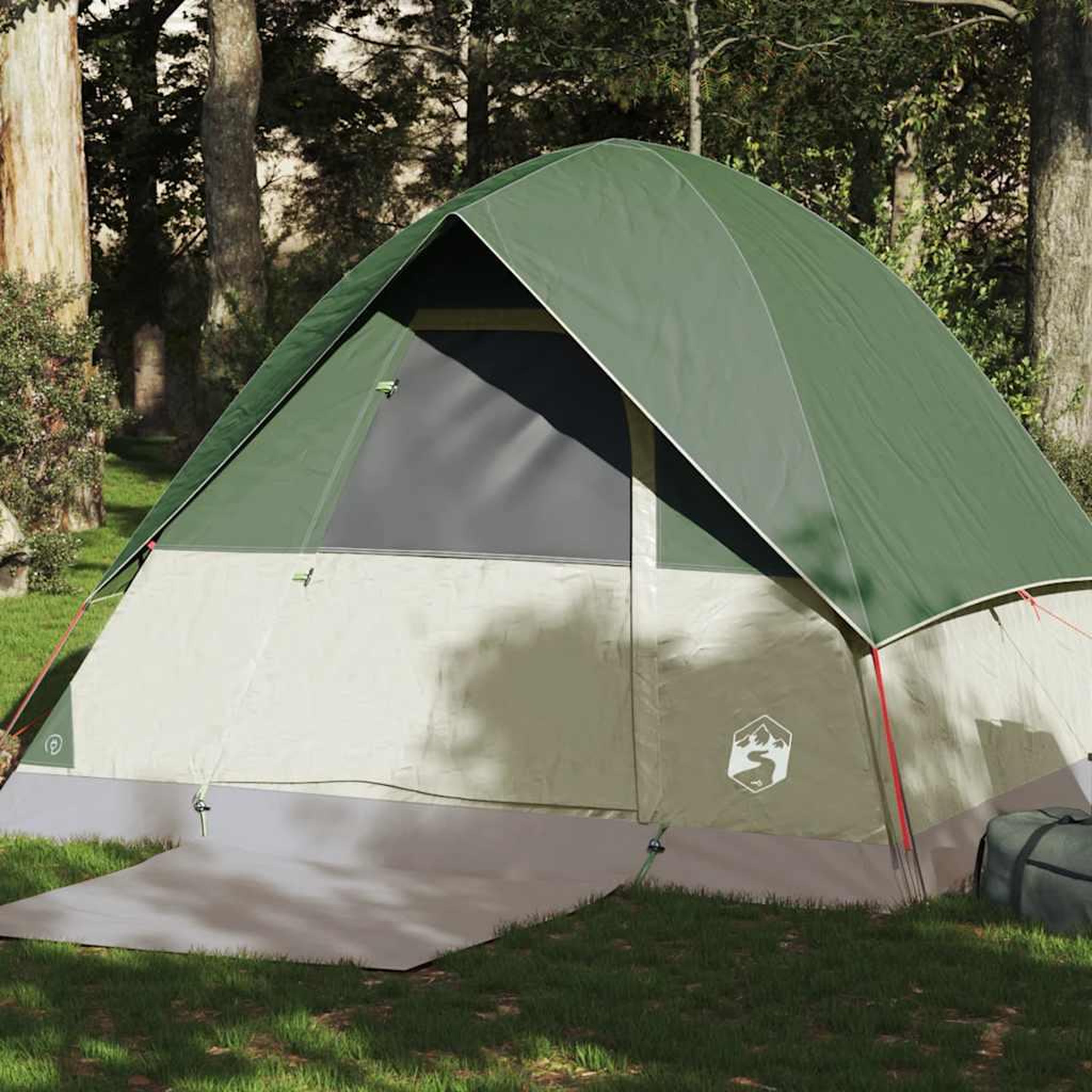 VIDAXL Tente de camping a dome 4 personnes vert impermeable