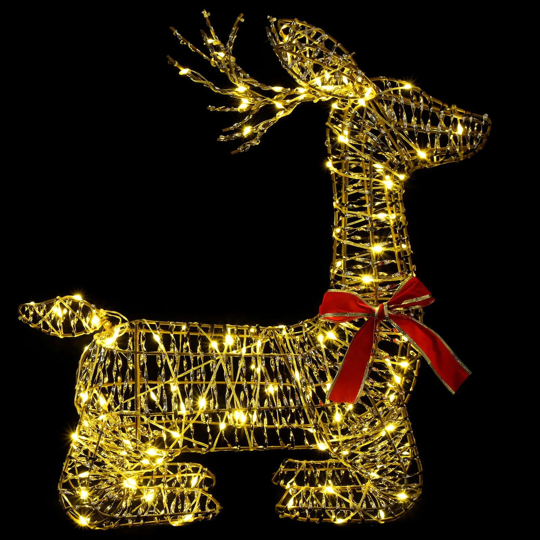 Voir la diapositive 5 : VIDAXL Renne de Noël 3D LOVIISA 140 LED Blanc chaud 55 x 22 x 63 cm