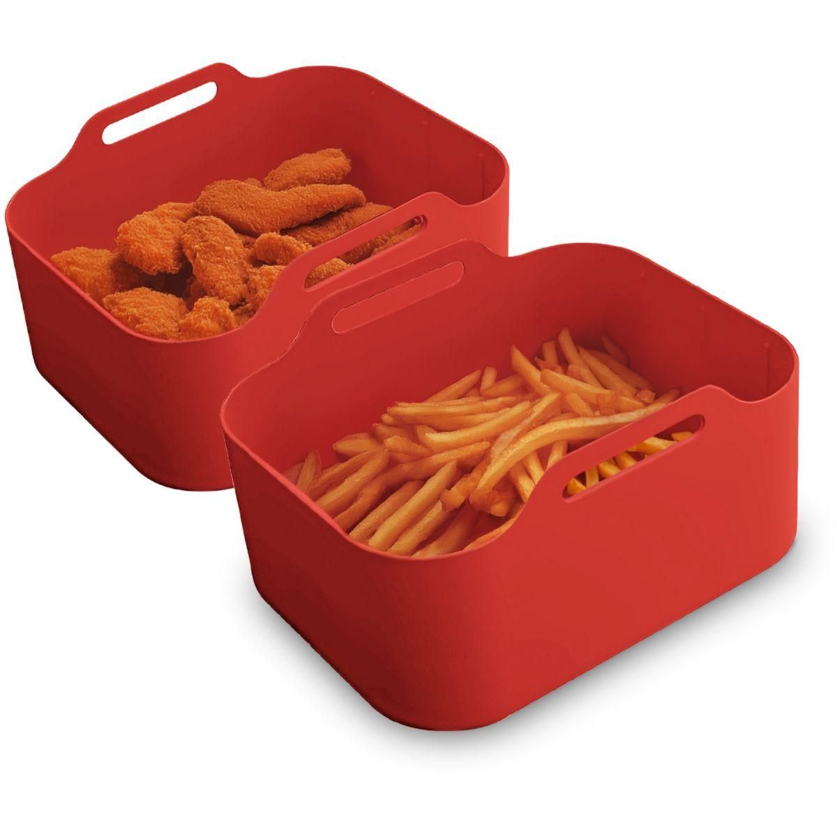 KITCHENCOOK Panier silicone rectangulaire, lot de 2