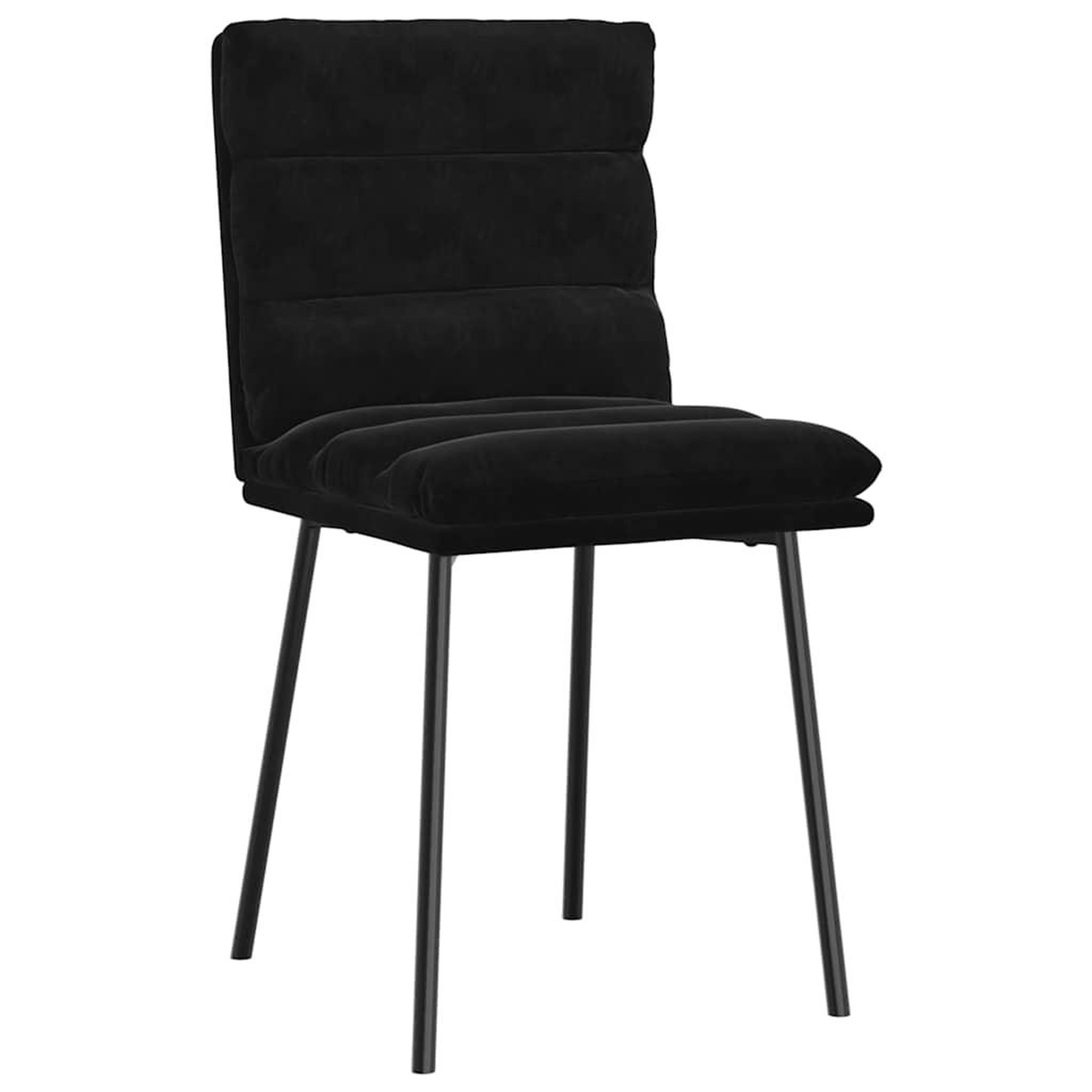 Voir la diapositive 3 : VIDAXL Chaises a manger lot de 2 Noir Velours
