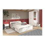 Voir la diapositive 1 : PARISOT Chambre complete ZODIAC : Lit 140x190 avec tiroir + Armoire 3 portes et 2 tiroirs + 2 chevets - Décor Blanc - PARISOT