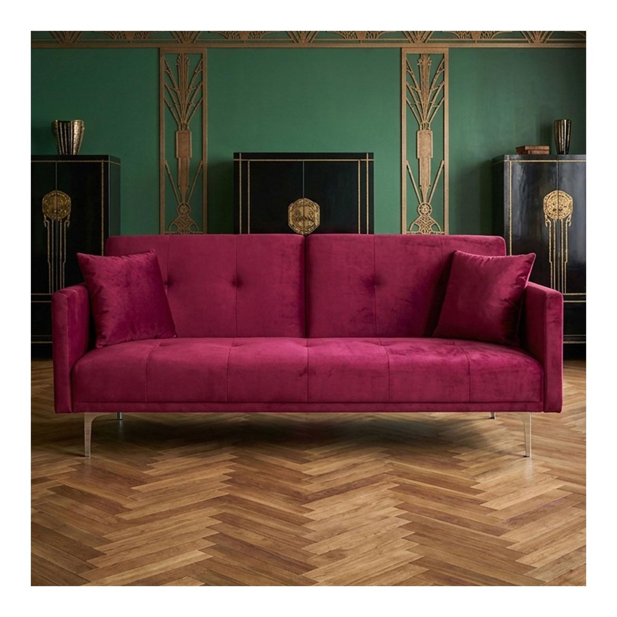 Voir la diapositive 6 : Paris Prix Canapé convertible 3 places  lacla  191cm rouge