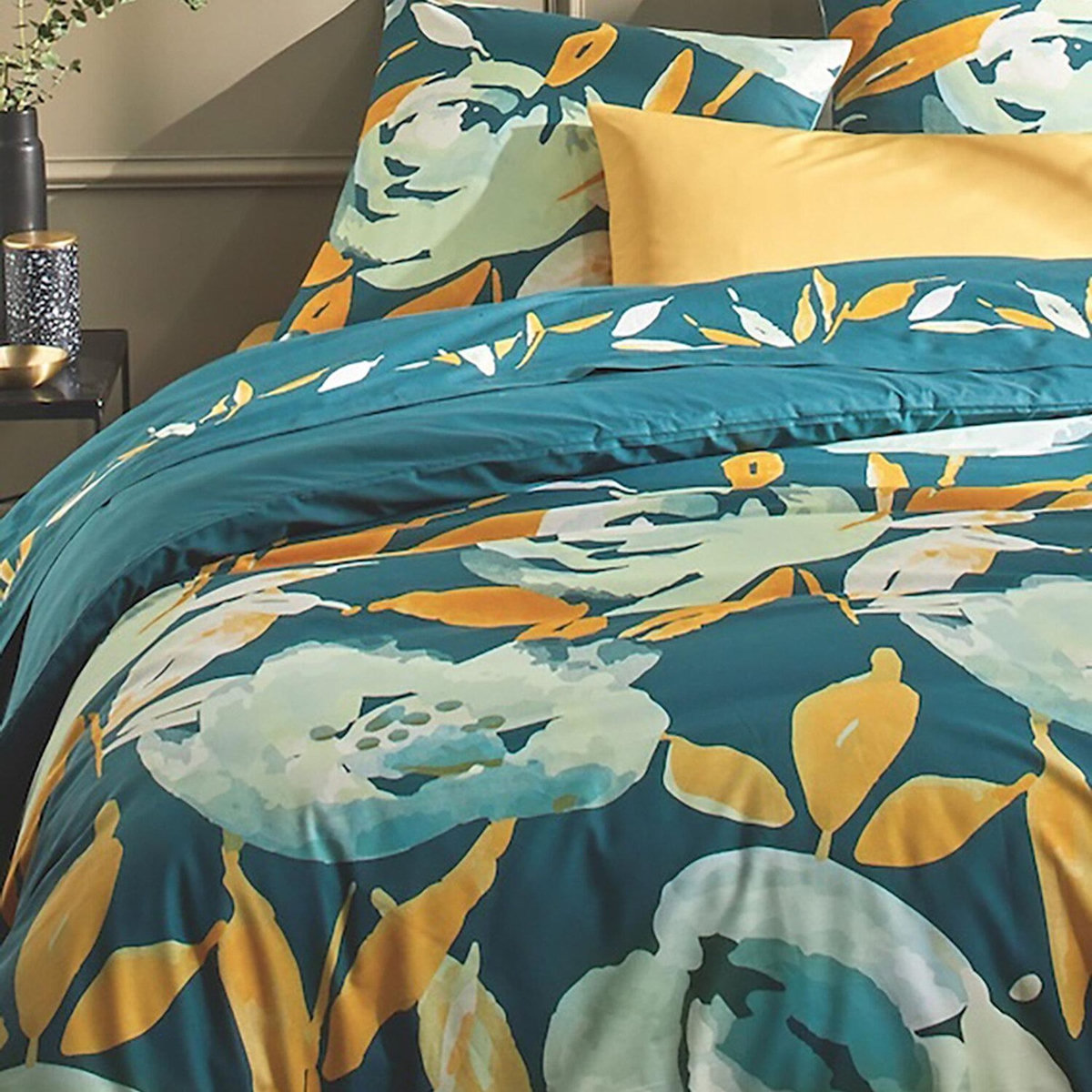 Home collection Parure de couette 100% coton 57 fils suzie