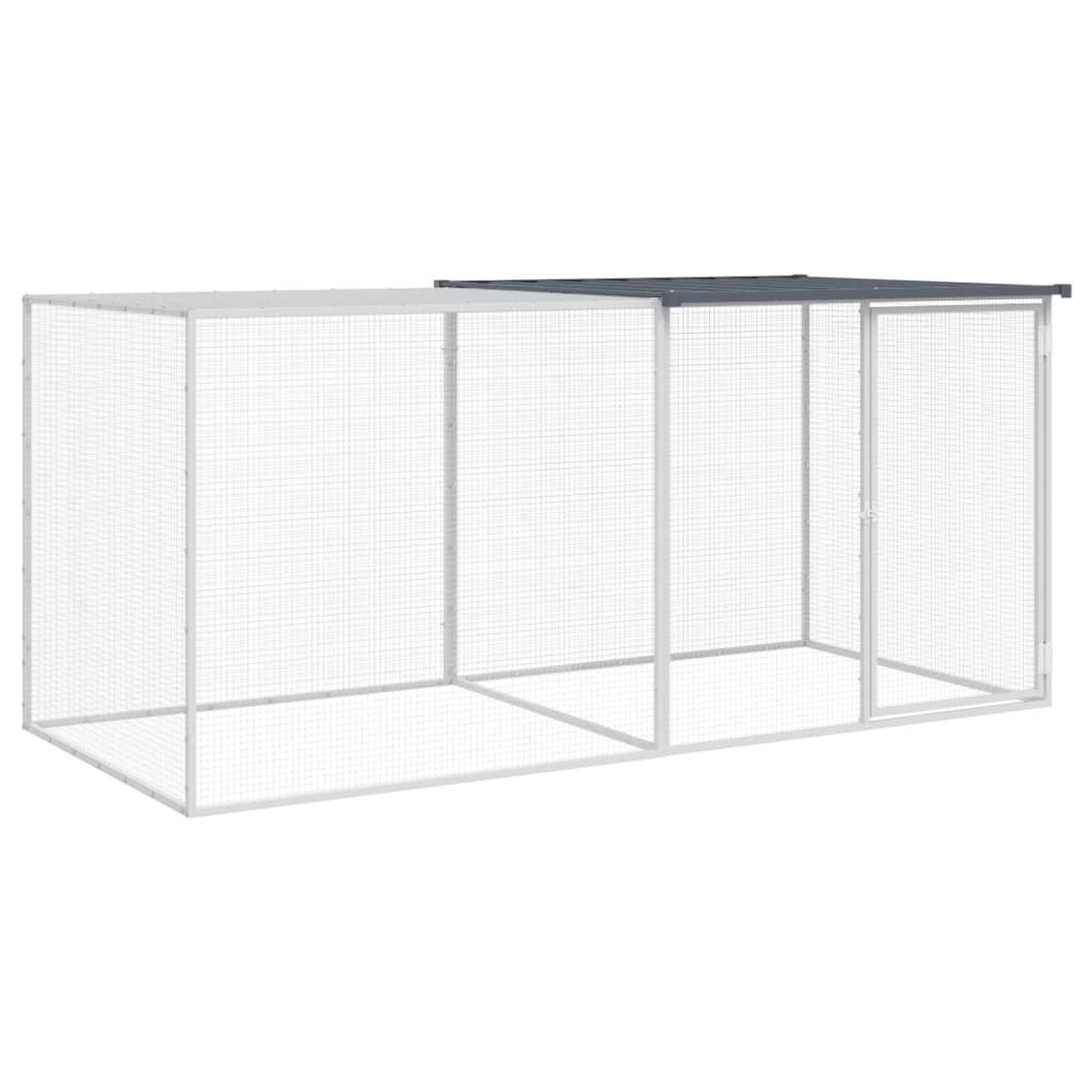 Voir la diapositive 2 : VIDAXL Poulailler avec toit anthracite 203x98x90 cm acier galvanise
