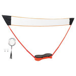 VIDAXL Set de Badminton avec 2 raquettes, filet et coffret rangement