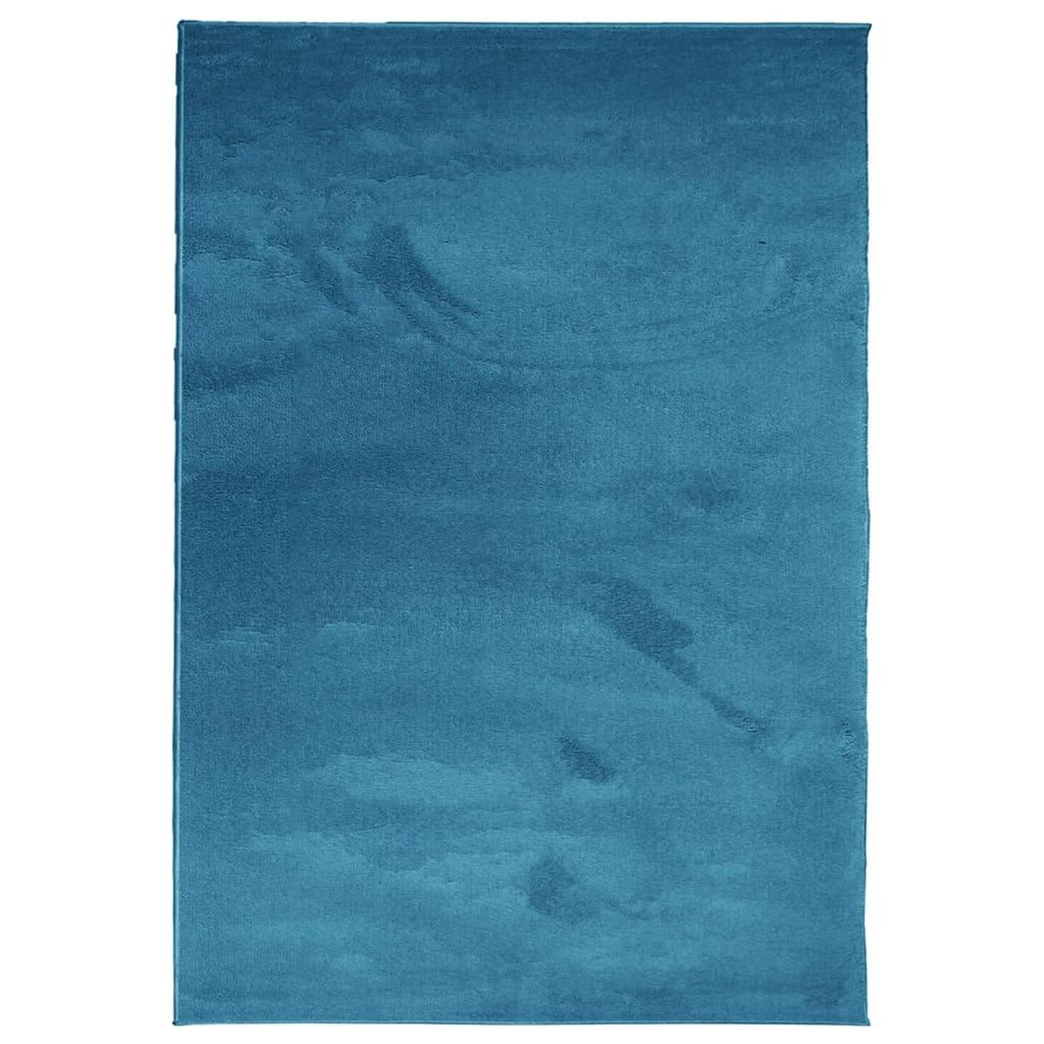 Voir la diapositive 2 : VIDAXL Tapis OVIEDO a poils courts turquoise 140x200 cm