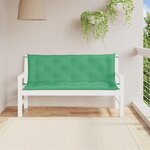 VIDAXL Coussins de banc jardin lot de 2 vert 150x50x7 cm tissu Oxford