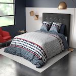 Les Ateliers du Linge Parure de draps 100% coton 57fils -naka. Coloris disponibles : Gris