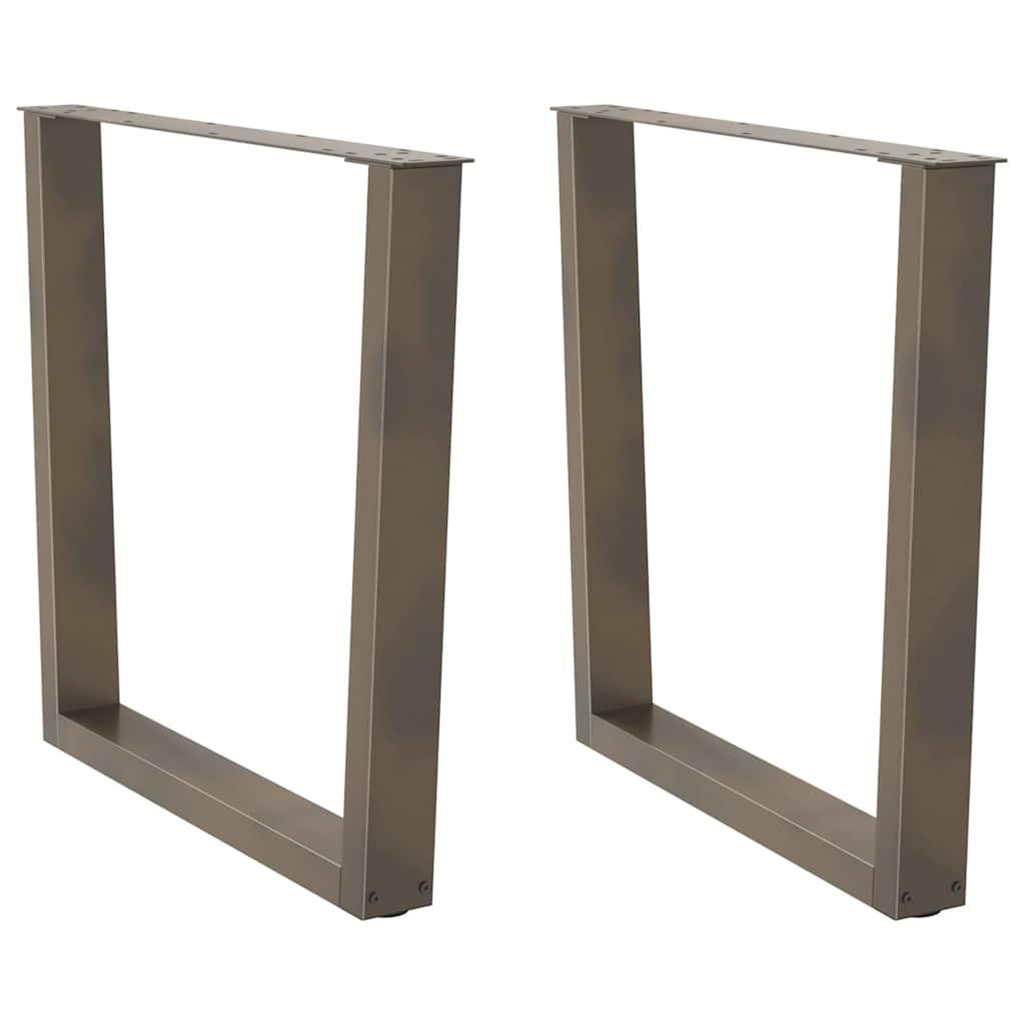 VIDAXL Pieds de table a manger forme de U 2 pcs 90x(72-73,3) cm acier