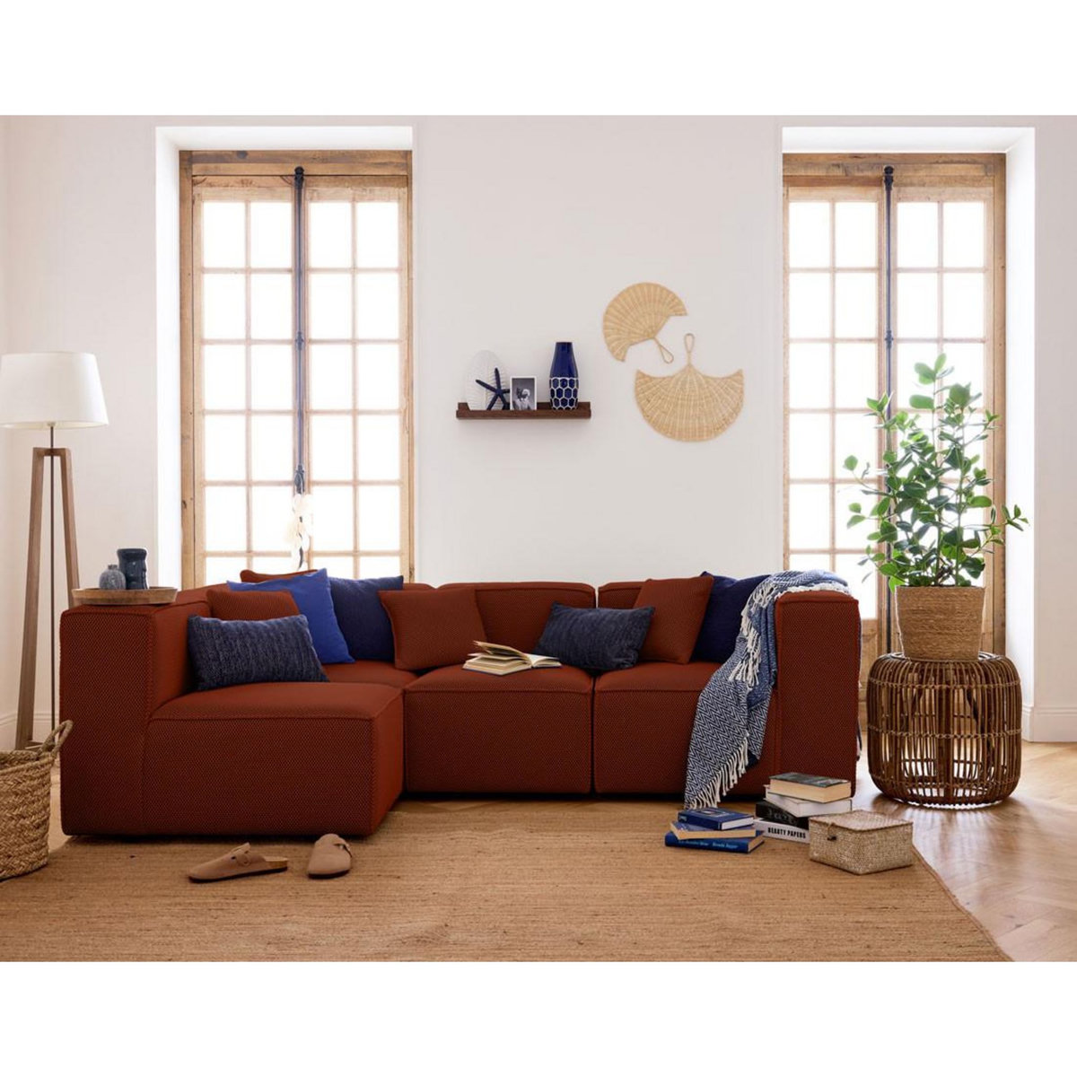 LISA DESIGN Arty - module d'assise droit - en tissu mailles 3d