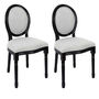 Voir la diapositive 1 : Paris Prix Lot de 2 Chaises Design  Eleonor  96cm Noir & Gris
