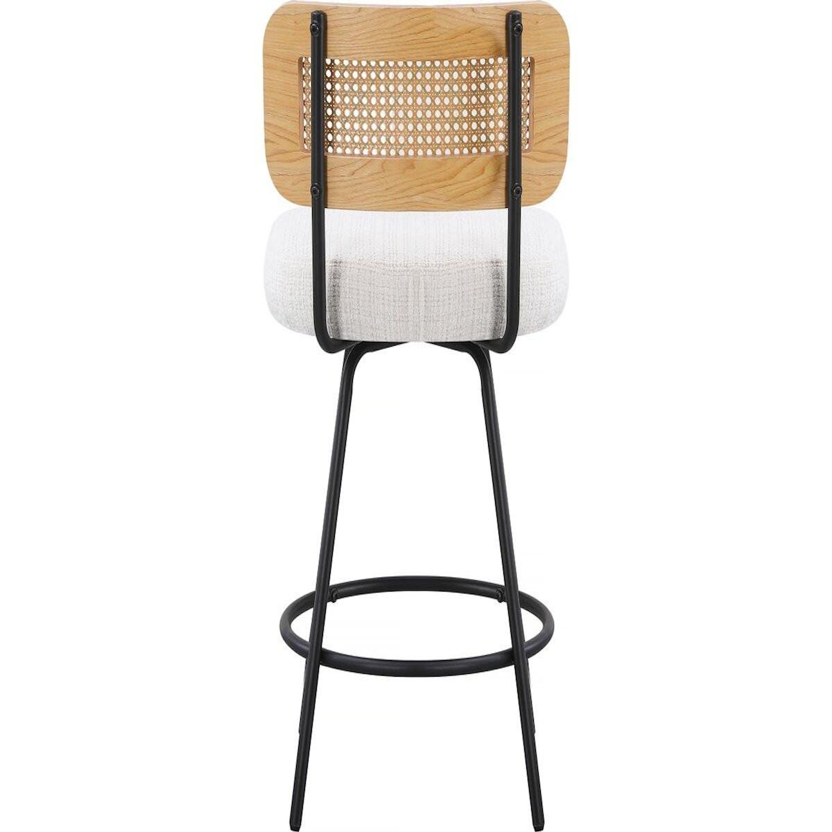 Habitat et Jardin Lot de 2 chaises hautes en tissu  Wilfried  - 51 x 44 x 95 cm - Beige