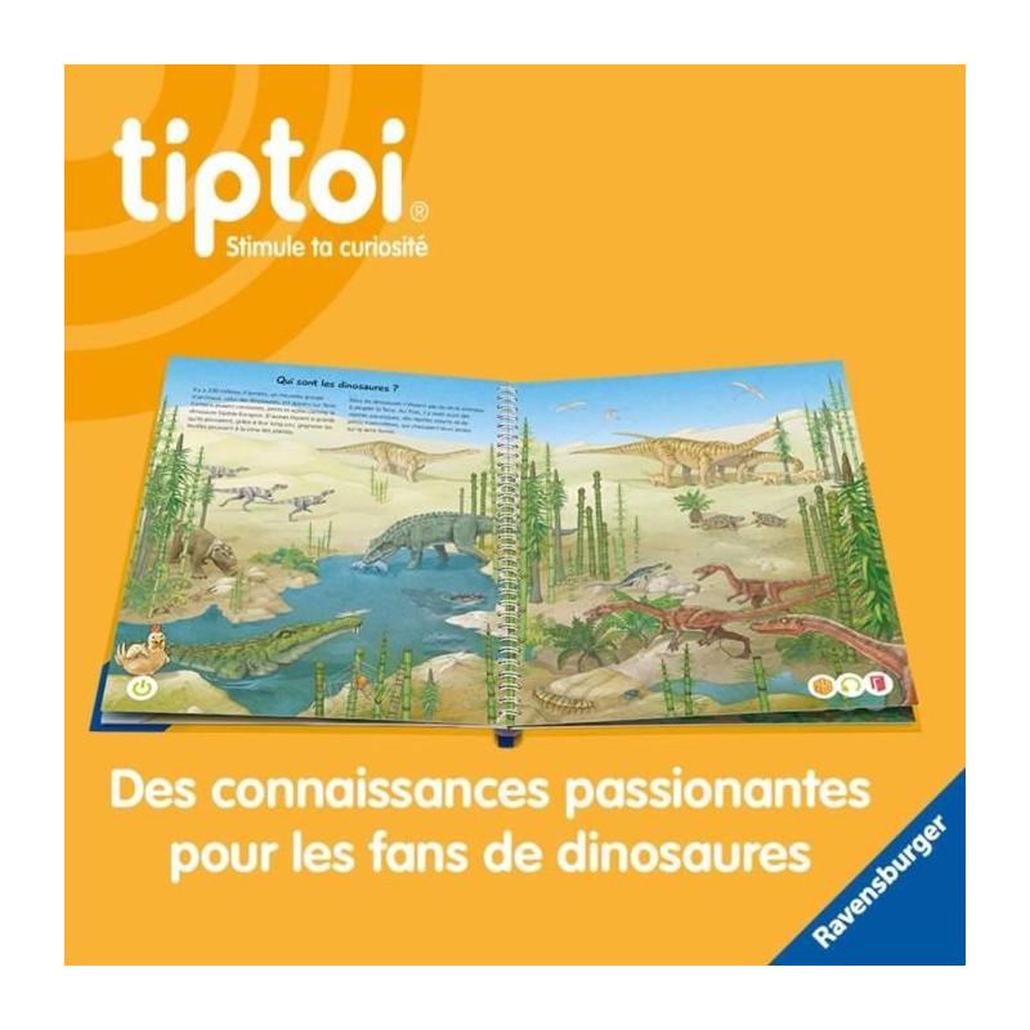 Voir la diapositive 3 : RAVENSBURGER Jeu électronique éducatif Ravensburger Tiptoi® Starter Dino