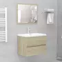 VIDAXL Armoire d'evier avec lavabo integre Chene sonoma Agglomere