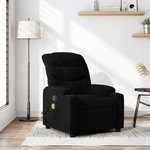 VIDAXL Fauteuil de massage inclinable Noir Tissu
