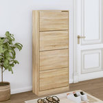 VIDAXL Armoire a chaussures Chene sonoma 63x24x147cm Bois d'ingenierie