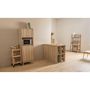 Voir la diapositive 5 : FIVE Buffet de cuisine 1 niche et 4 portes effet bois naturel ABANA - Beige